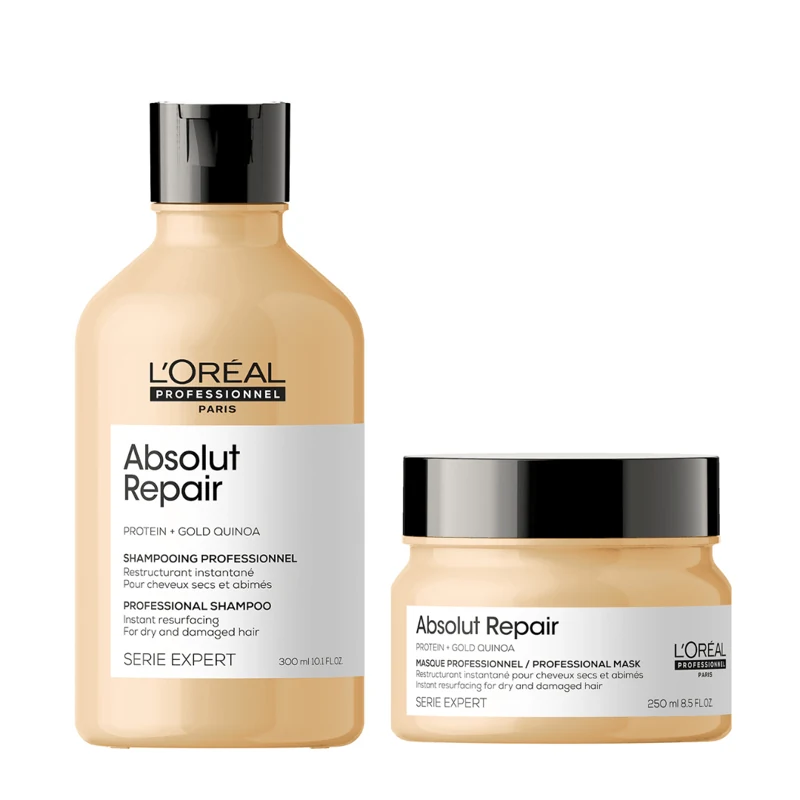 LOREAL PROFESS BOLSO SHAMPOO 300 ML/MASCARA 250 ML ABSOLUT REPAIR