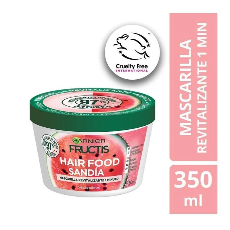 FRUCTIS TRATAMIENTO POTE HAIR FOOD X 350 ML SANDIA