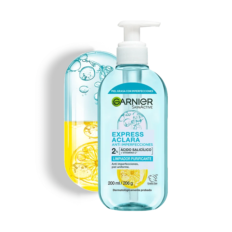 GARNIER GEL DE LIMPIEZA X 200 ML EXPRESS ACLARA ANTI IMPERFECCIONES