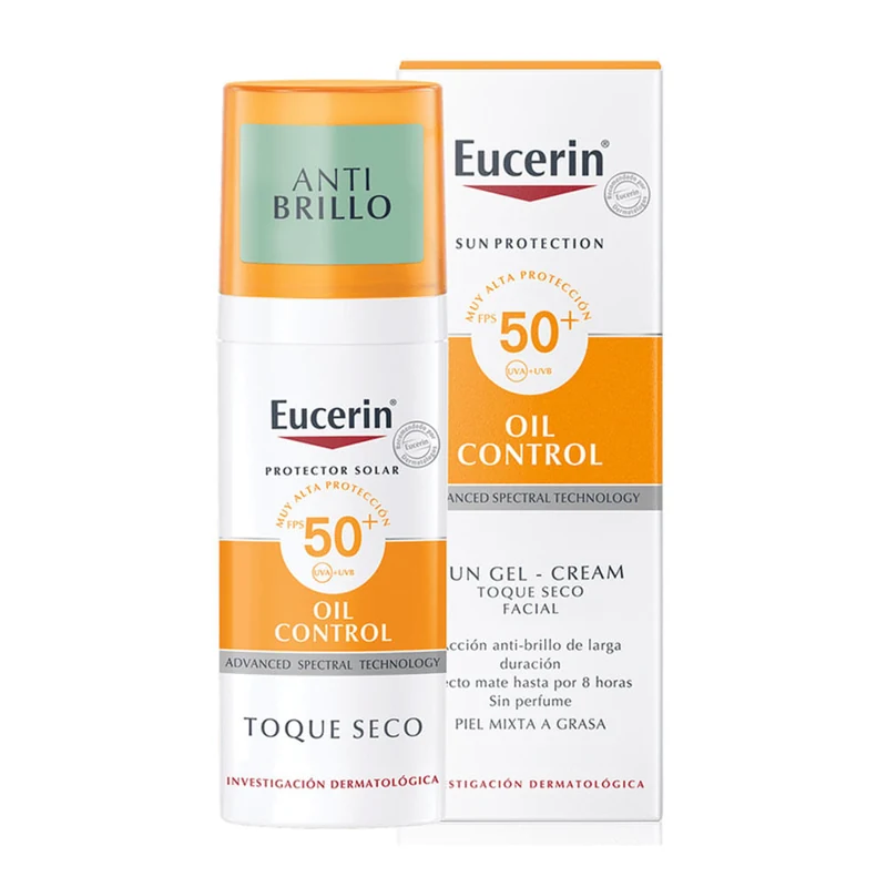 EUCERIN BLOQUEADOR FACIAL GEL FPS 50 X 50 ML OIL CONTROL TOQUE SECO