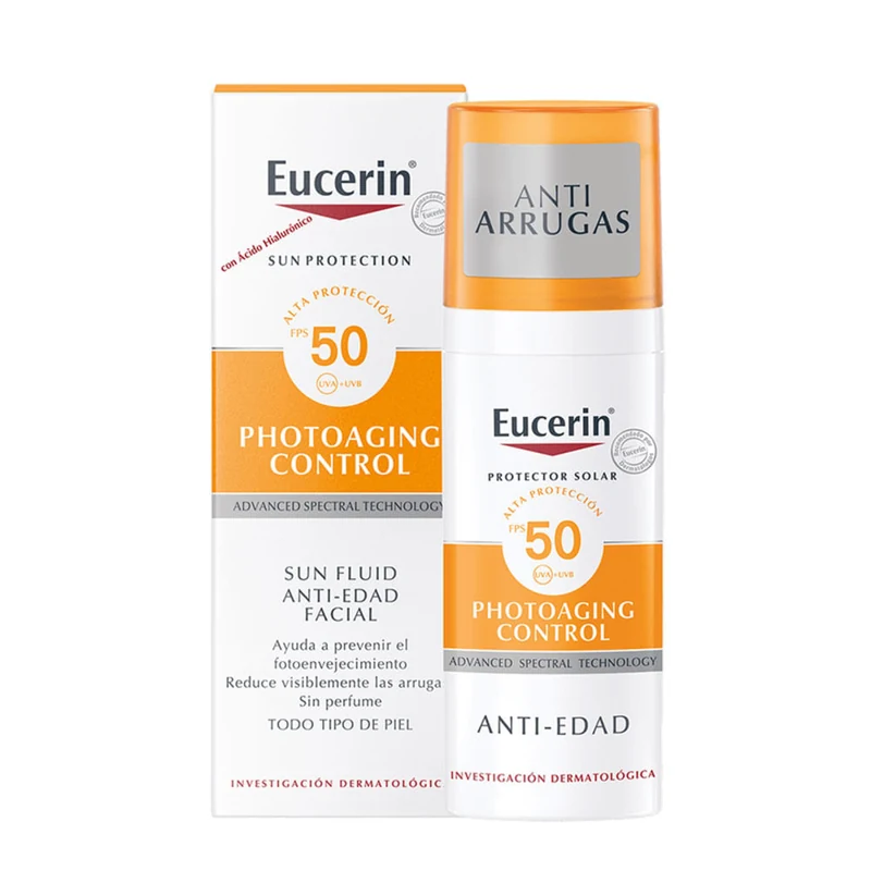 EUCERIN BLOQUEADOR FACIAL FLUIDO FPS 50 X 50 ML PHOTOAGING CONTRO ANTIEDAD