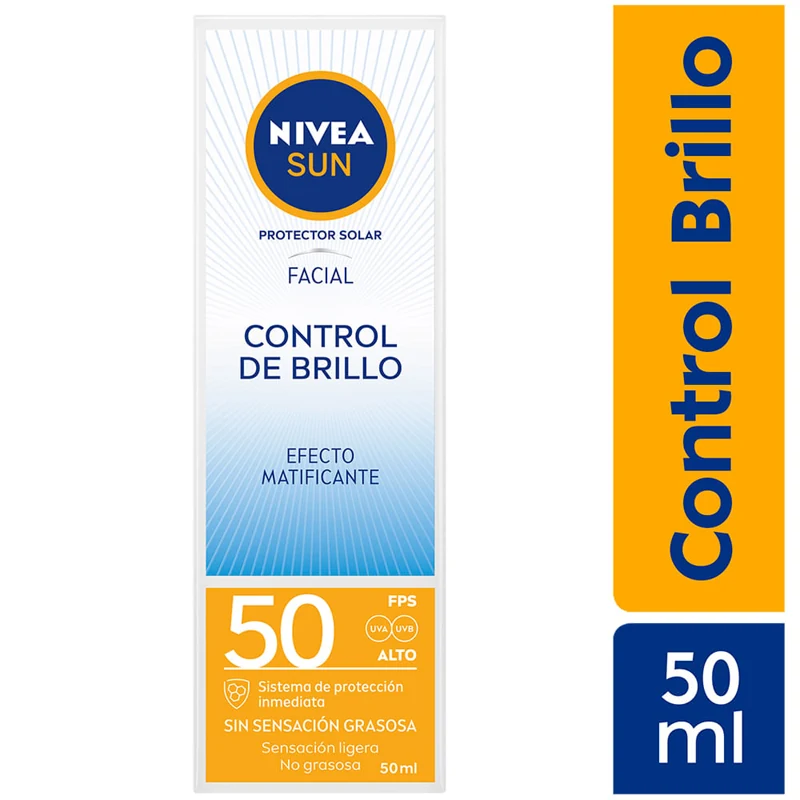 NIVEA SOLAR BLOQUEADOR FPS 50 X 050 ML FACIAL CONTROL ANTI BRILLO (CAJA)