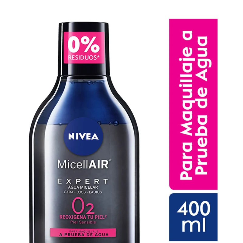 NIVEA VISAGE AGUA MICELAR X 400 ML MICELLAIR P. DE AGUA (NEGRO)