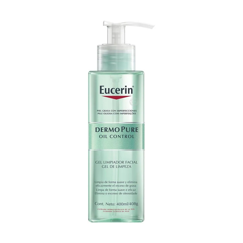 EUCERIN DERMO PURE X 400 ML GEL LIMPIADOR FACIAL C/DOSIF P.GRASA