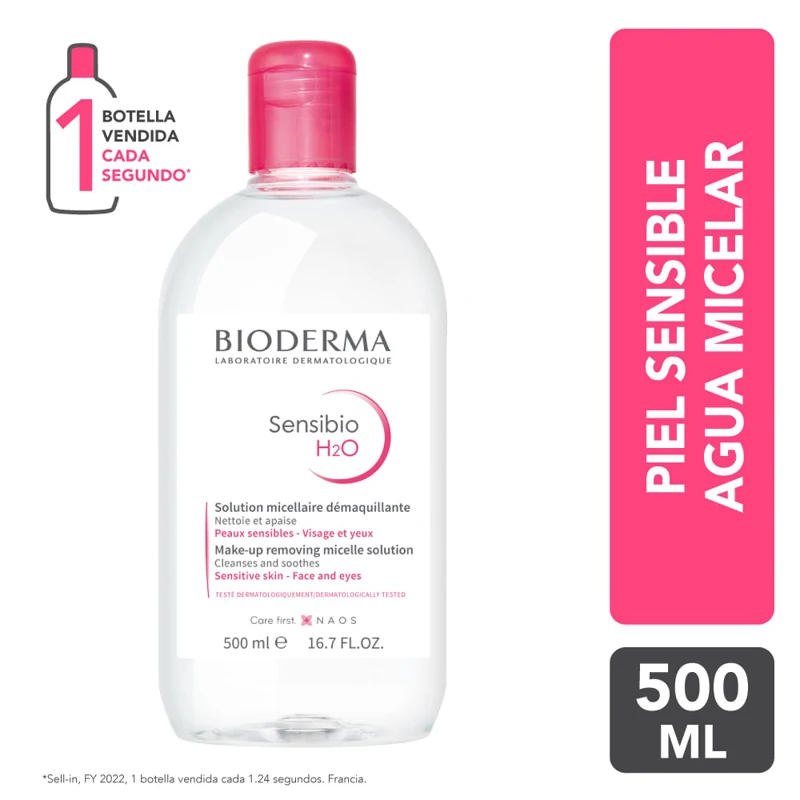 BIODERMA SENSIBIO AGUA MICELAR X 500 ML H2O PIEL SENSIBLE