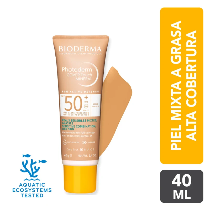 BIODERMA PHOTODERM BLOQUEADOR FACIAL CR C/COL SPF 50 X 40 G COVER TOUCH TONO DOR