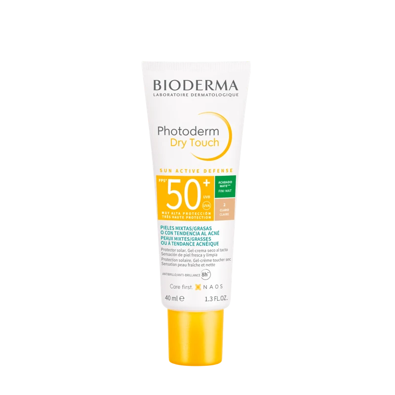 BIODERMA PHOTODERM BLOQUEADOR FACIAL CR C/COL SPF 50 X 40 ML DRY TOUCH CLARO