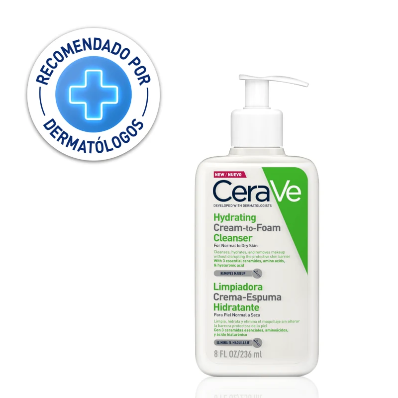 CERAVE LIMPIADORA CREMA ESPUMA HIDRATANTE 236 ML
