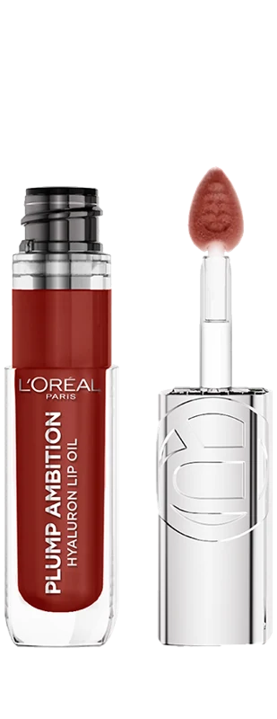 L’ORÉAL PARIS PLUMP AMBITION HYALURON LIP OIL - TONO 485 WINE O CLOCK