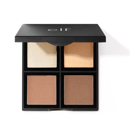 E.L.F. POWDER CONTOUR PALETTE - PALETA DE CONTORNO E ILUMINADOR EN POLVO 4 TONOS LIGHT/MEDIUM