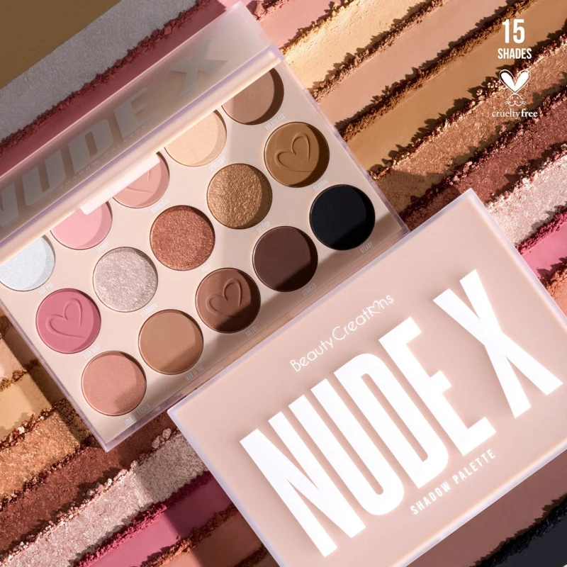 BEAUTY CREATIONS NUDE X PALETA DE 15 SOMBRAS 17.5G