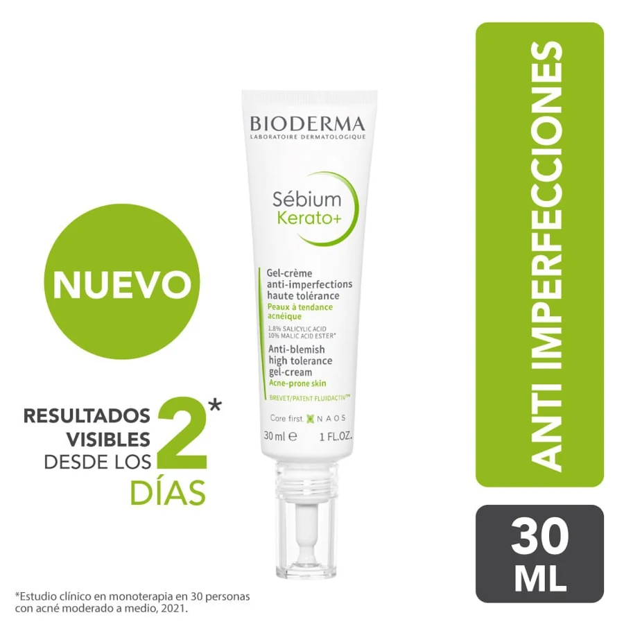 BIODERMA SEBIUM CREMA TRATAMIENTO X 30 ML KERATO + P. CON ACNE