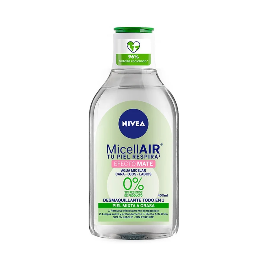 NIVEA VISAGE AGUA MICELAR X 400 ML EFECTO MATE PIEL MIXTA A GRASA