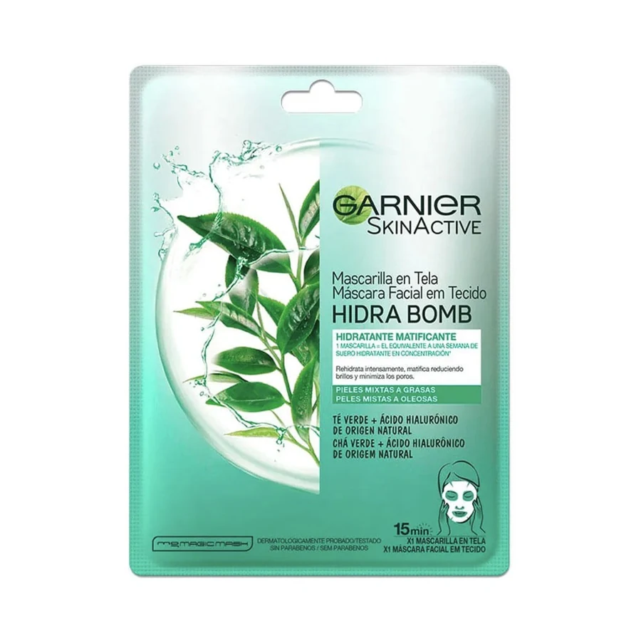 GARNIER MASCARILLA TELA PARA ROSTRO HIDRA BOMB MATIFICANTE P MIXTA