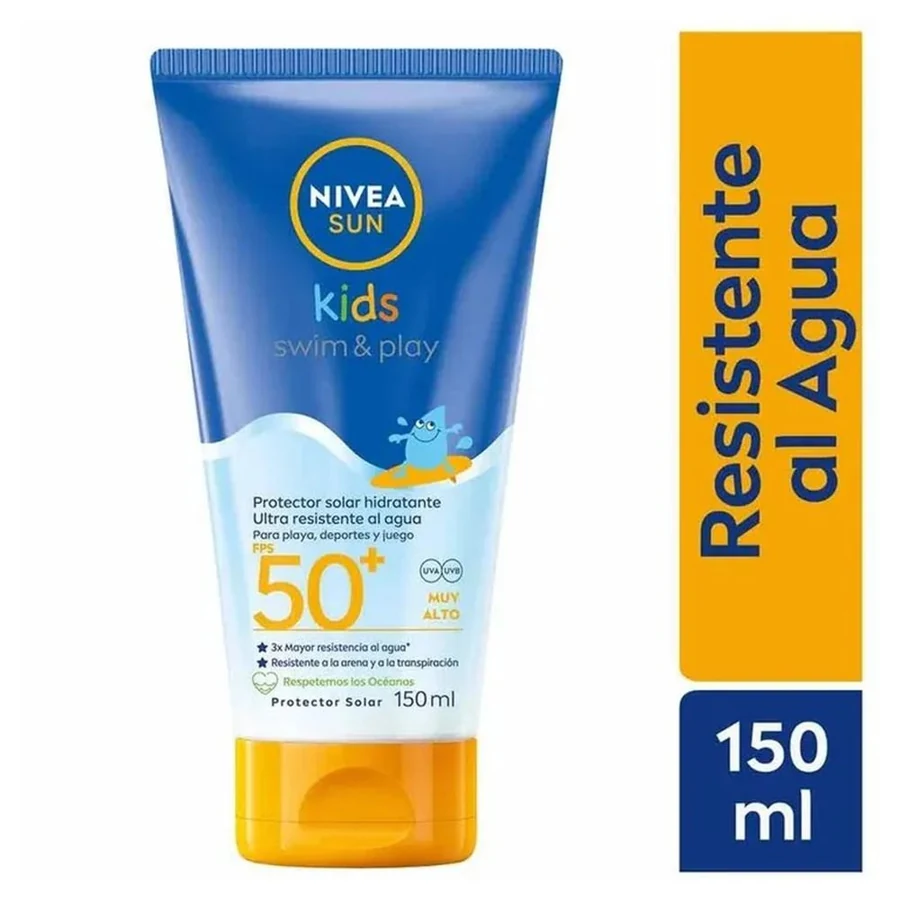 NIVEA SOLAR BLOQUEADOR FPS 50 X 150 ML KIDS SWIM & PLAY