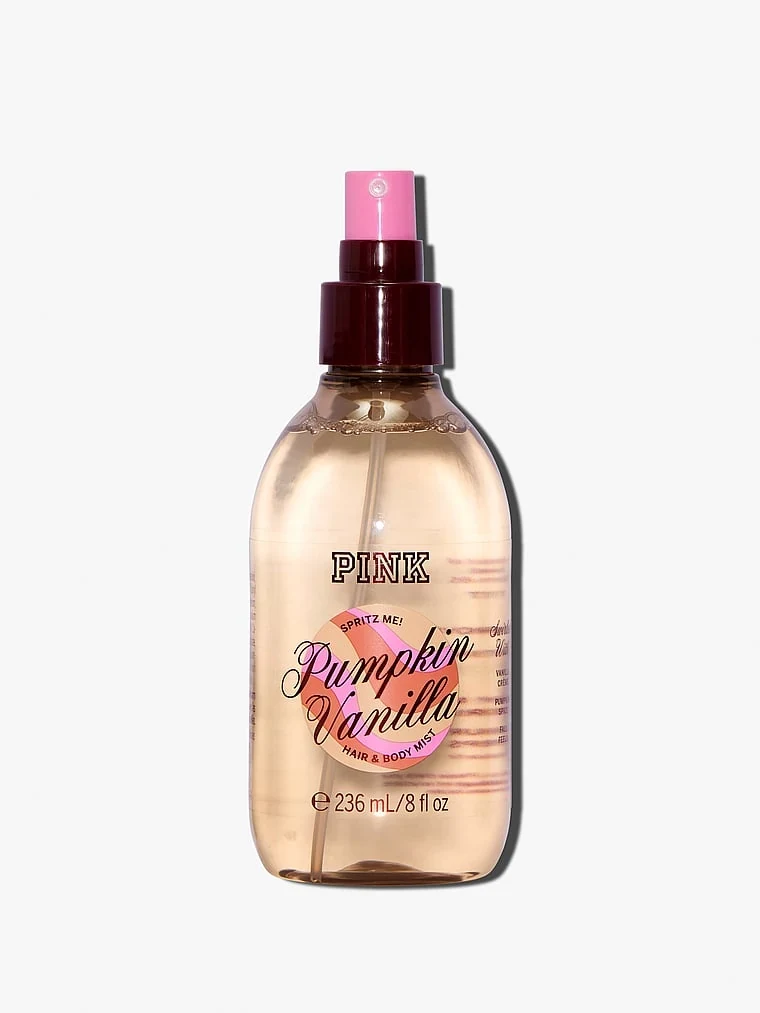 VICTORIAS SECRET PINK PUMPKIN VANILLA - PERFUME PARA CABELLO Y CUERPO 236 ML