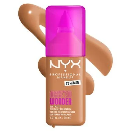 NYX MAKE EM WONDER SOFT MATTE BUILDABLE FOUNDATION - TONO 26 HONEY (30 ML)